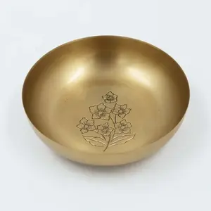 Bol en métal traditionnel indien, plat de service conçu pour les fêtes à domicile, bol pour l'hôtellerie, expérience culinaire des clients, bol en gros - Product Image 6