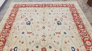 Personnalisable ANTIQUITY noué à la main 8'X10' turc Oushak Peshawar-Tapis en laine ziglar couleur pure taille personnalisable pour les pique-niques - Product Image 2