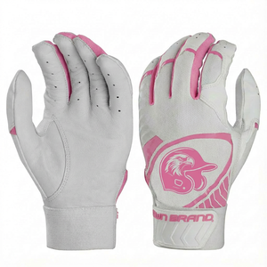 Bulk Order Custom Logo Goatskin Leather Baseball Gloves Supplier Stylish Breathable Anti Shock Unisex Softball <b>Batting</b> Gloves - Product Image 4