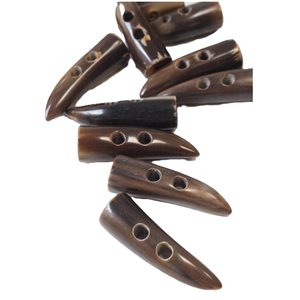 Natural Finish Buffalo and Ox Horn <b>Toggle</b> <b>Buttons</b> for Rustic and Vintage Wear with Custom Logo for Decorations - Product Image 4
