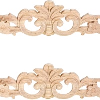 Medallones de Madera Tallada Antiguos para Puertas, Apliques Pequeños, Rosetones, Estilo Neoclásico, Color y Forma Personalizables, Acabado Liso