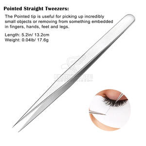 Kit de pince à épiler pour extension de cils avec design ergonomique pour une utilisation confortable Kit de pince à cils de haute qualité idéal - Product Image 6