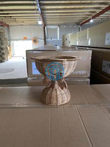 Corbeille à fruits vintage en rotin, support décoratif tissé à la main, bol en osier pour la cuisine, centre de table de salle à manger - Product Image 6