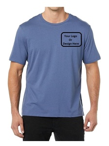 Camiseta cómoda con logotipo personalizado para hombre, camisetas lisas de alta calidad a precio de fábrica, camiseta personalizada de algodón 100% de Bangladesh - Product Image 2