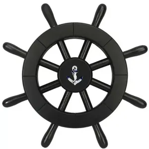 Volant de bateau en bois robuste et résistant, style nautique, pour décoration intérieure de bateau, utilisation domestique, faible MOQ - Product Image 6
