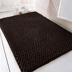 Tapis de bain carré moderne Dariana en microfibre de polyester, tufté, antidérapant avec revêtement SEBS, épais, pelucheux, séchage rapide, lavable en machine - Product Image 5