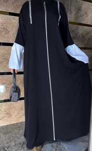 Elegante modesto diamante cadena bordado Abayas para mujeres transpirable tradicional musulmán vestidos caro deportivo Formal Dubai - Product Image 4