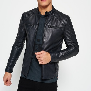 Veste aviateur en peau de mouton High Street pour hommes avec fermeture à glissière complète en faux cuir amovible pour veste froide pour hommes expédition DDP - Product Image 2