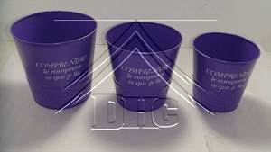 Ensemble de jardinières en métal noir mat de luxe avec lettrage français, décoratives pour l'intérieur et l'extérieur, pots de fleurs modernes pour la décoration de la maison - Product Image 5