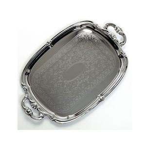 Plateau de service rectangulaire nickelé en acier inoxydable de taille personnalisée de haute qualité moderne maison hôtel cuisine Dessert service alimentaire - Product Image 3