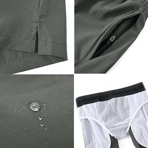 Pantalones cortos deportivos de cintura alta para gimnasio y Fitness para hombre, ropa de talla grande, estilo callejero, algodón transpirable con bolsillo, pantalones cortos para hombre - Product Image 5
