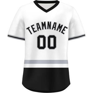 Camisetas de béisbol a granel fabricante OEM malla cuello en V ajuste personalizado camisetas de softbol con logotipo del equipo sublimación - Product Image 1