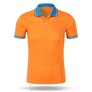 High Quality Navy <b>Blue</b> Golf T Shirt 100% Cotton Fitness T-shirt For Men Custom Golf Polo Shirts With Embroidery Logo - Product Image 4