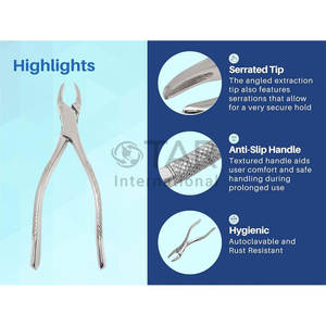 Fórceps de extracción de dientes dentales de primera calidad, incisivos, caninos, premolares, dientes superiores e inferiores, extracción oral, instrumentos médicos - Product Image 3