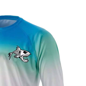 Chemise de pêche avec capuche, sublimation personnalisée, UPF 50, imperméable, séchage rapide, tissu respirant, usine OEM, vente en gros - Product Image 3