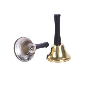 Factory Direct Best Design Medium Size Solid Brass Hand Bell with Wood Handle Circle Shape Direct <b>Sale</b> - Product Image 1