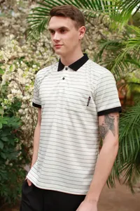 Camiseta de manga corta informal de verano para mujer, estampado de moda en patrón sólido, venta al por mayor, agujero de malla de punto para camiseta Polo - Product Image 6