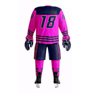 Vêtements de sport respirants de haute qualité personnalisables, uniforme de hockey sur glace confortable avec conception d'équipe Service OEM disponible - Product Image 6