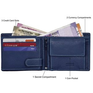 Portefeuille habillé décontracté pour homme en cuir véritable de haute qualité, sur mesure, avec fermeture éclair longue, écologique, meilleur prix - Product Image 5