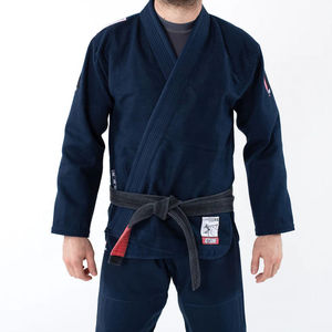 Vente en gros personnalisé BJJ Gi 100% coton perlé armure Jiu Jitsu Kimono avec pantalon bleu marine Gis Ripstop, fournisseur uniforme d'arts martiaux OEM - Product Image 2