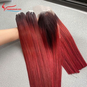 2024 productos más vendidos, paquetes de cabello de trama de máquina recta de hueso en múltiples colores, extensiones de cabello suave y sedoso - Product Image 4