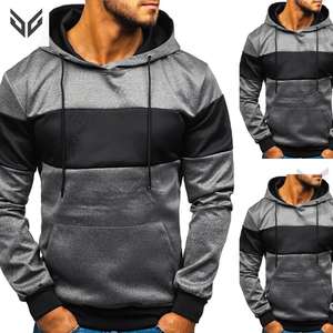Vente en gros de sweatshirts à capuche en coton polyester et polaire pour hommes, manches longues, pull doublé, conception de la saison d'hiver, nouveauté - Product Image 5
