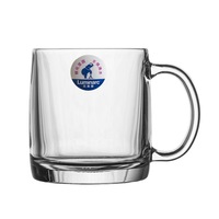 Luminarc Vente directe d'usine Tasse à poignée en verre trempé transparent résistant à la chaleur pour thé au lait, bière, avec boîte de couleur