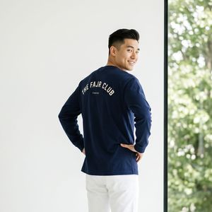เสื้อสเวตเชิ้ตแขนยาวผ้าฝ้าย คอกลม ใส่ได้ทั้งชายและหญิง ทรงหลวม ระบายอากาศได้ดี สีดำล้วน ดีไซน์เรียบง่าย ใส่ได้ทุกฤดูกาล สวมใส่สบายๆ - Product Image 6