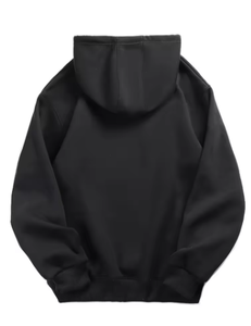 Sweat-shirt à capuche pour homme, grande taille, couleur unie, coton, style décontracté, streetwear, automne - Product Image 3