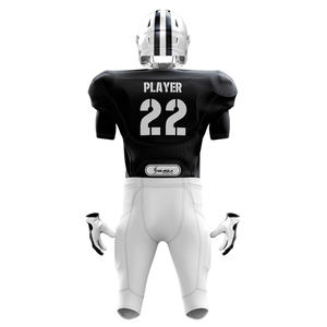 ชุดเสื้อทีมฟุตบอลอเมริกันสำหรับผู้ชายชุดเสื้อทีมและกางเกงโพลีเอสเตอร์ระบายอากาศผลิตตามสั่ง - Product Image 4