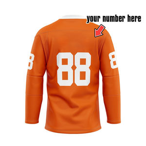 Uniformes de hockey sur glace sublimés à séchage rapide pour hommes, maillot d'entraînement d'équipe de hockey brodé avec numéro et nom d'équipe brodés - Product Image 3