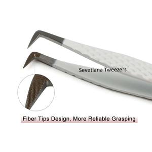 Pinzas de Extensión de Pestañas de Microfibra Puntiagudas de Acero Inoxidable de Marca Privada, 45, 75, 90 Grados, para Aislamiento de Pestañas, Volumen, Personalizadas - Product Image 6