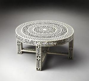 Demandable New Trending Hot Selling Bone Inlay Coffee Table Mother of Pearl Bedside Table <b>White</b> <b>Nightstand</b> Wholesale - Product Image 5