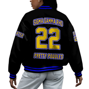 Sigma Gamma Rho 1922 Greek Varsity Letterman Jacket Royal Caniche Inspiré Premium SGRho Pride Apparel - Product Image 2