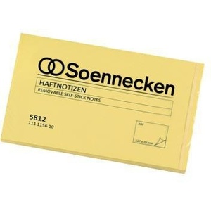 Blocs-notes autocollants jaunes Soennecken 125 x 75 mm, 100 feuilles par bloc - Product Image 1