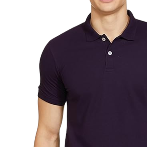 Men <b>Purple</b> <b>Polo</b> <b>Shirt</b> Soft Cotton Short Sleeve Casual Stylish Top for Summer Comfortable Daily Wear Breathable Fashion Trendy - Product Image 5