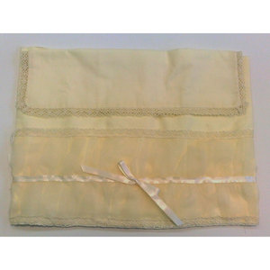 Ensemble de draps en organza plissé - 4 pièces - Polyester uni - Décoration d'intérieur - Product Image 1