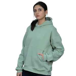 Sweat-shirts à capuche en coton polyester brodés pour femmes, tendance, pull-over confortable, coupe ample - Product Image 5