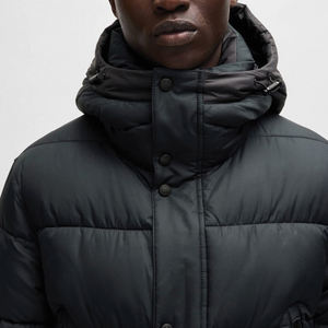 เสื้อแจ็คเก็ตบุหนาแบบพองตัวสำหรับผู้ชาย มีฮู้ด อุ่นสบายสำหรับฤดูหนาว แจ็คเก็ตบุหนาแบบซิปสำหรับผู้ชาย - Product Image 4