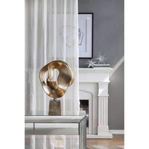 Sculpture moderne en aluminium abstrait poli Décoration intérieure en or antique Pièce d'art pour salon contemporain ou ornement de bureau - Product Image 1