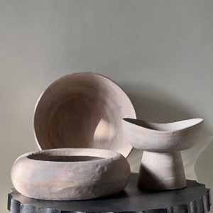 Kit de jardinières et Pots d'intérieur/d'extérieur en forme de beignet en métal terracotta vintage artisanal Design rond pour la décoration de jardin à la maison - Product Image 6