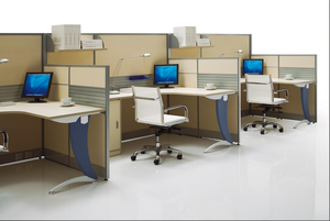 Cubículo de estación de trabajo para 6 personas, muebles de oficina de tamaño estándar con flexibilidad para uso en talleres - Product Image 4