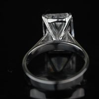 Anillo de Diamante de Lujo Cultivado en Laboratorio, 5 Quilates, Color EF, Claridad VS1, Corte Radiante, Oro, Oro Rosa, Plata, Certificado IGI, Diamante para Mujer