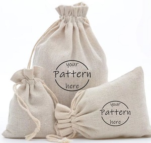 Sac en mousseline avec cordon de serrage Sacs en mousseline imprimés avec logo personnalisé Petits sacs à cordon de serrage - Product Image 5