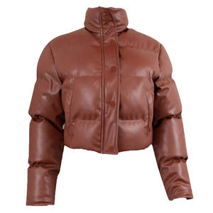 Blouson matelassé court brodé pour femme, veste pour temps froid avec personnalisation complète sur les tendances - Product Image 1