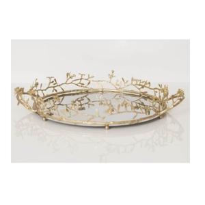 Plat en métal de qualité alimentaire écologique haut de gamme plateau de service en laiton en acier inoxydable personnalisé pour la fête à la maison bols faciles - Product Image 2