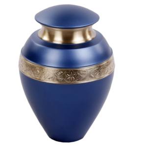 Urna de cremación de latón con tira de Peltre y urnas funerarias de metal con acabado de color rojo, urnas de cremación de latón de gran venta - Product Image 2