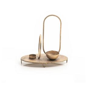 Customized Size And Shape Candle <b>Holder</b> In Aluminium And Glass Gold Color <b>Tealight</b> Candle <b>Holder</b> At Wholesale Supplier - Product Image 3