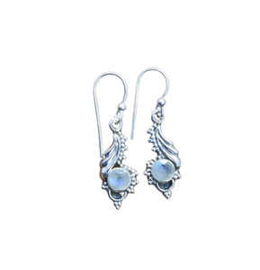 Boucles d'oreilles en pierre de lune bijoux pour femmes bijoux en argent Style Boho 925 argent Sterling tendance boucles d'oreilles faites à la main cadeau pour - Product Image 1