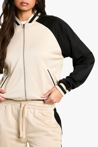 Pantalon à capuche zippé régulier pour femmes OEM 2 pièces ensemble survêtement solide et décontracté Hip Hop 100% coton blanc de gros - Product Image 6